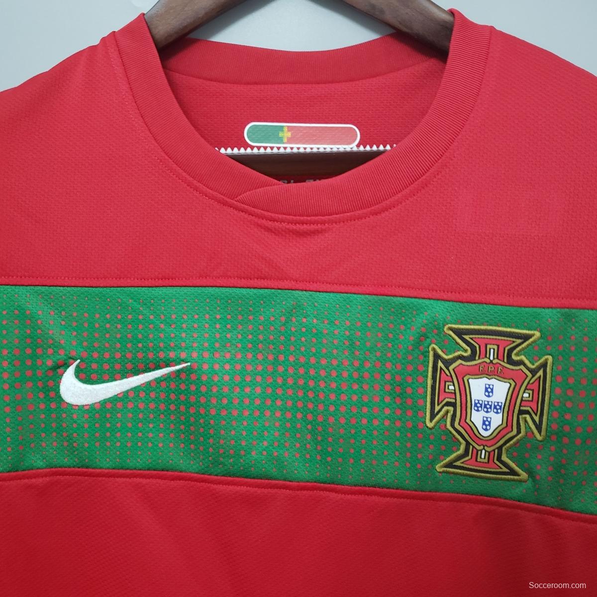 2010 Portugal red Camisa de futebol retro Soccer Jersey