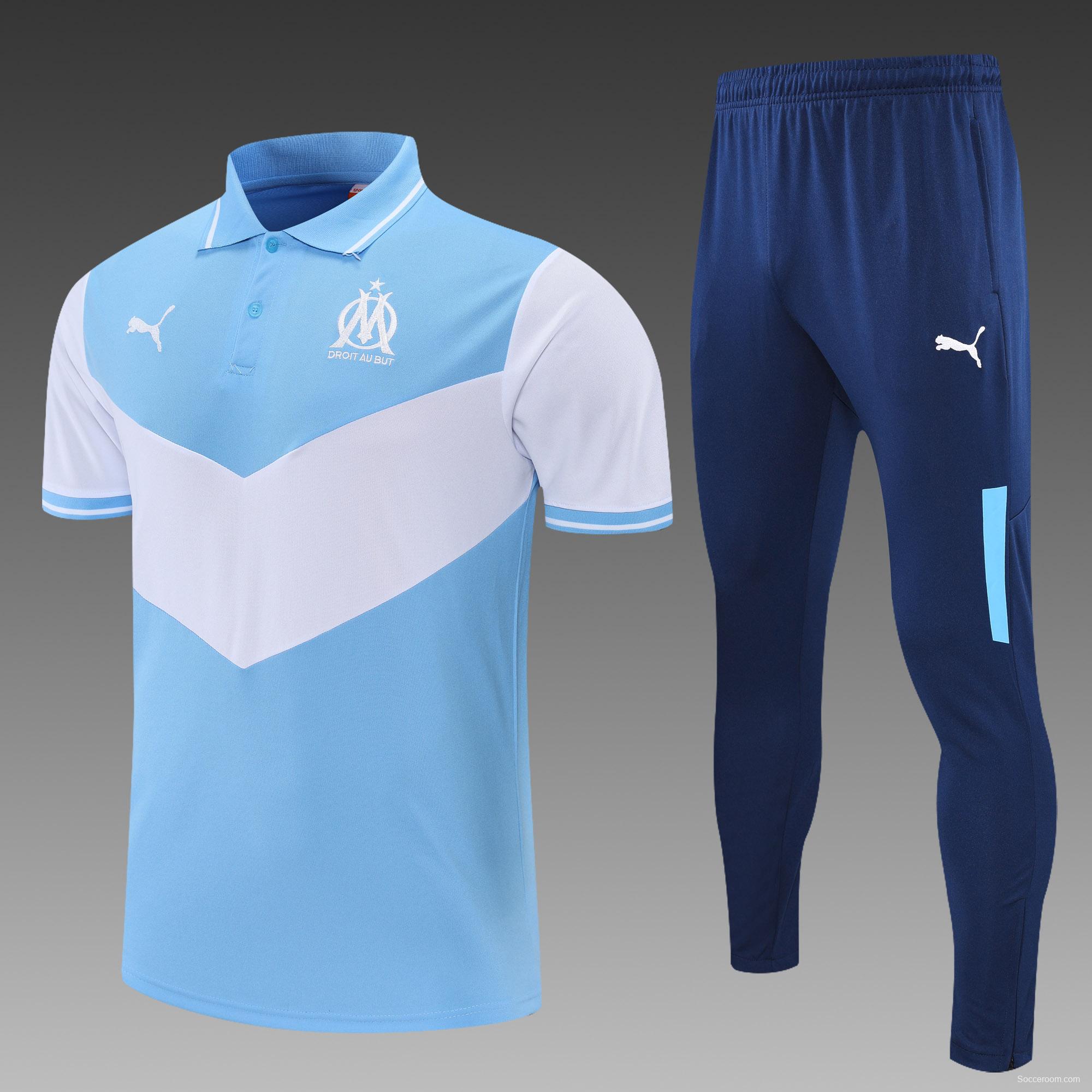 Olympique de Marseille POLO kit blue and white (not sold separately)