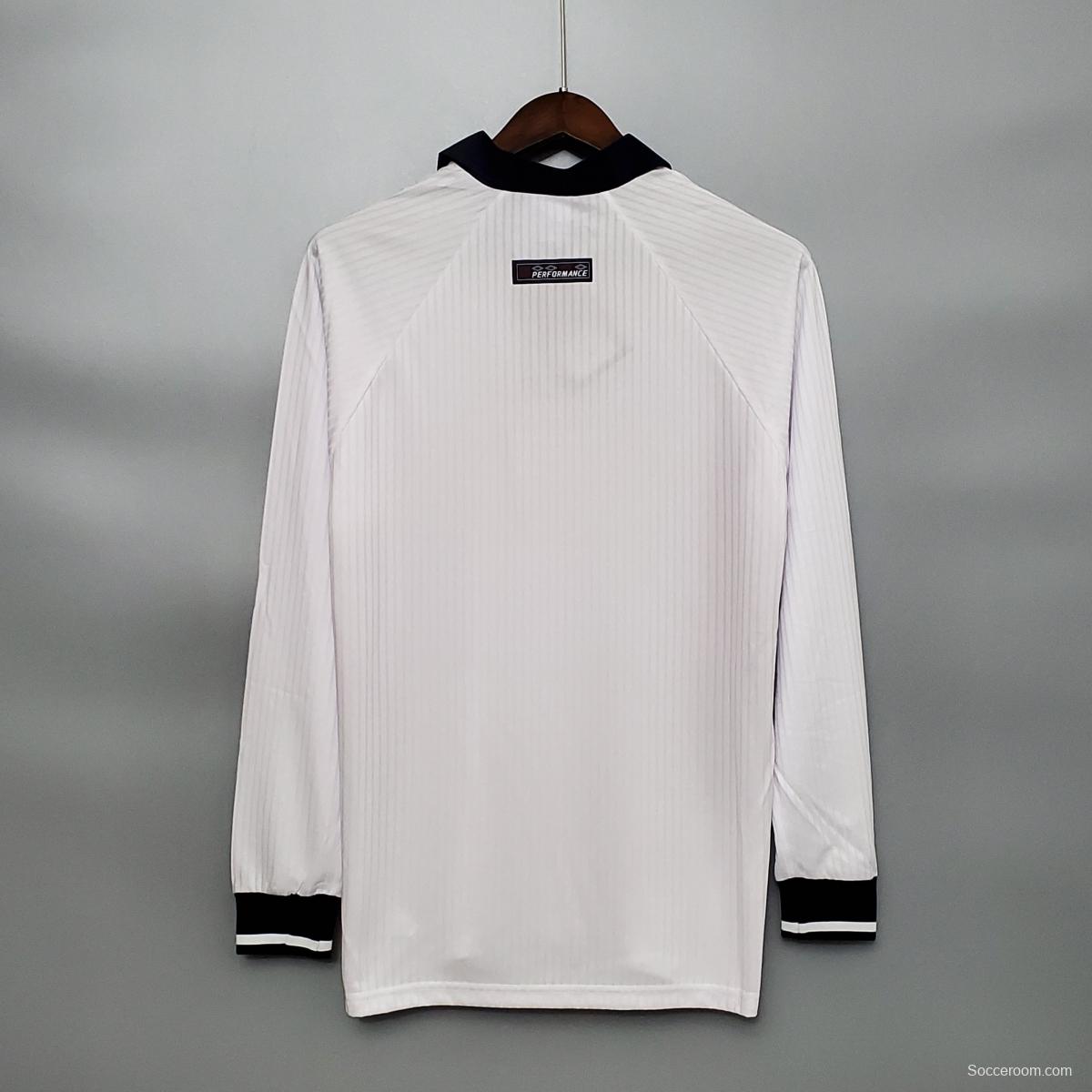 Retro Long Sleeve 1998 England home Soccer Jersey