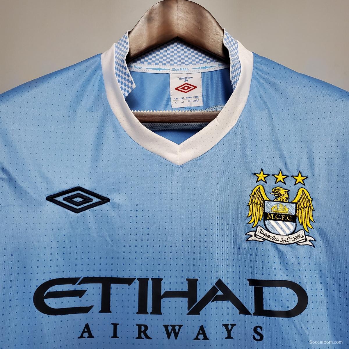 Retro Manchester City 11/12 home Soccer Jersey