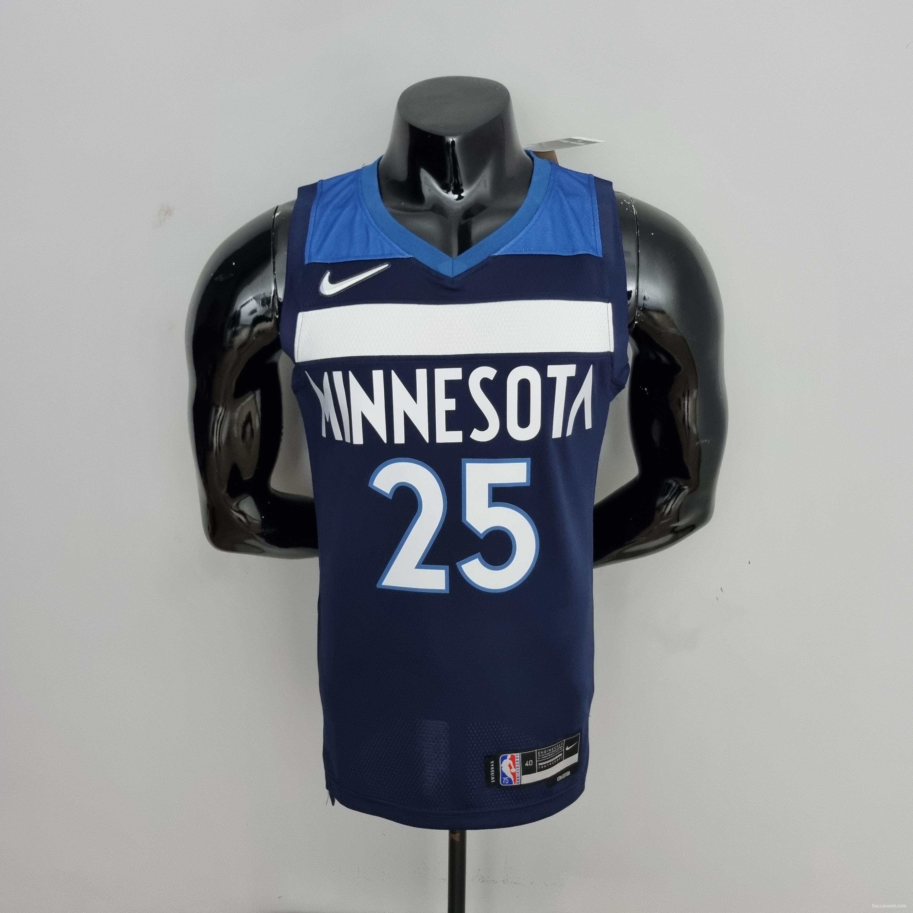 75th Anniversary Minnesota Timberwolves Rose #25 Royal Blue NBA Jersey