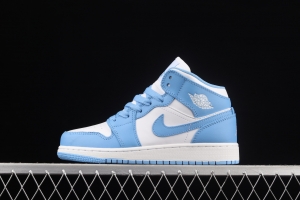 Air Jordan 1 Mid North Carolina Zhongbang Basketball shoes 554725-106