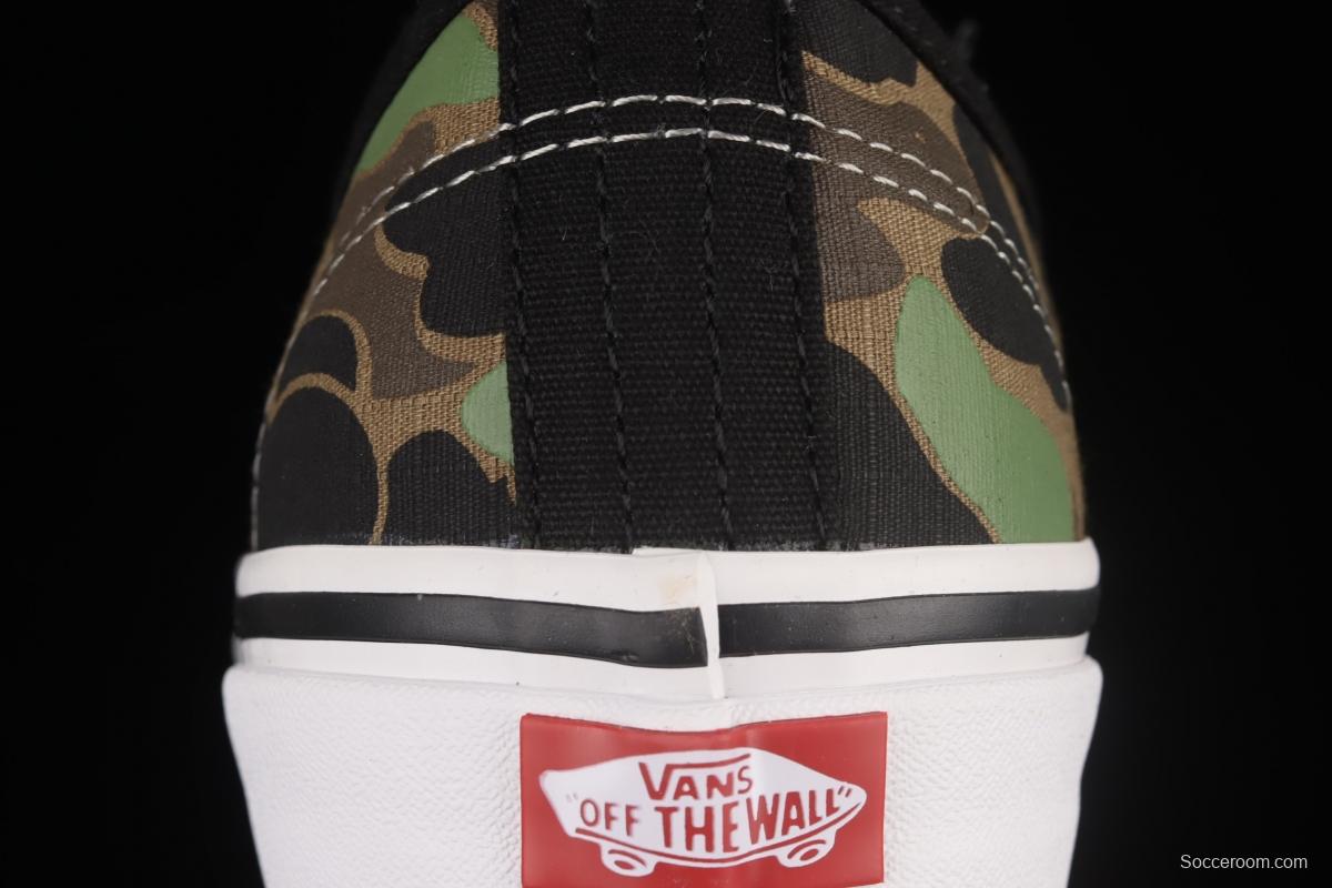 Vans Authentic ape-man co-named green camouflage low-top casual board shoes VN0A38EN7BC