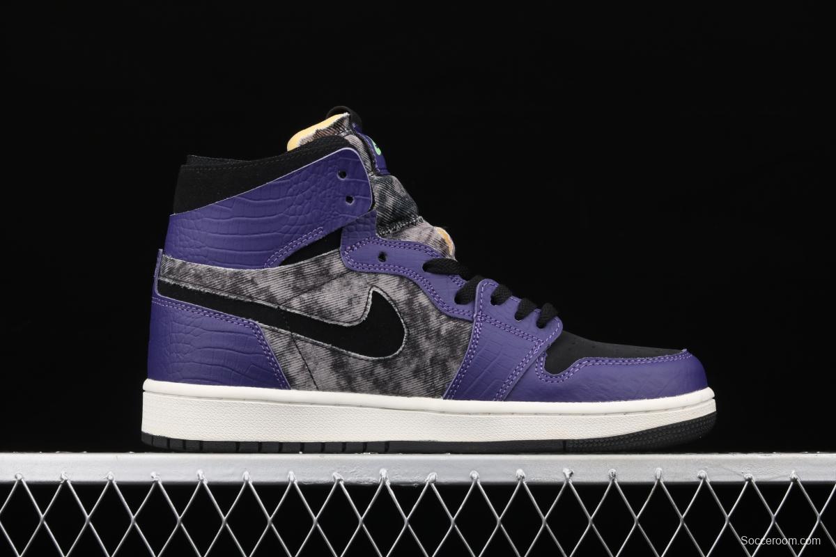 Air Jordan 1 Zoom Air CMFT BayouBoys Zion Black Purple DC2133-500