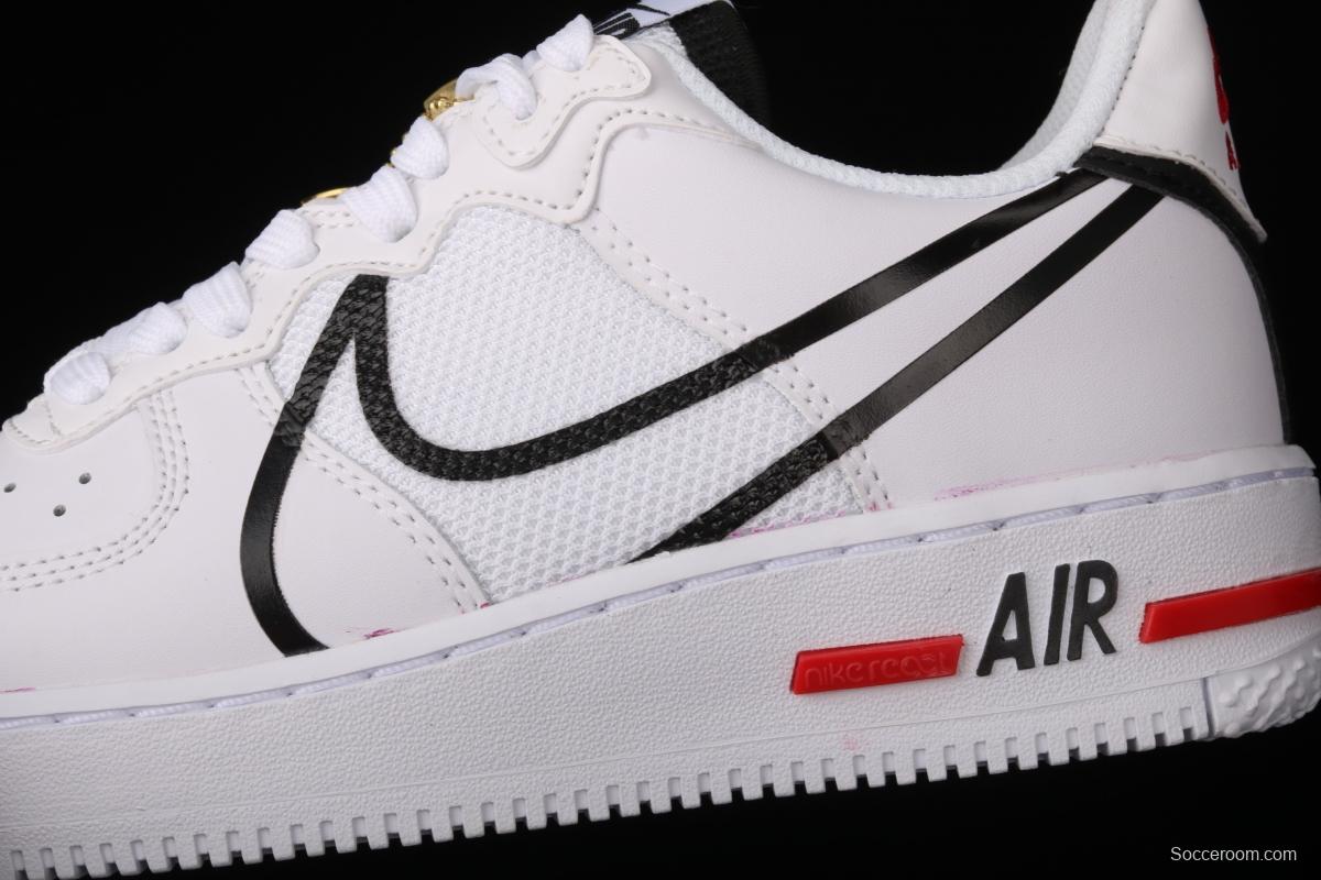 NIKE Air Force 1 React big hook analysis of low-top sports leisure board shoes CD4366-100