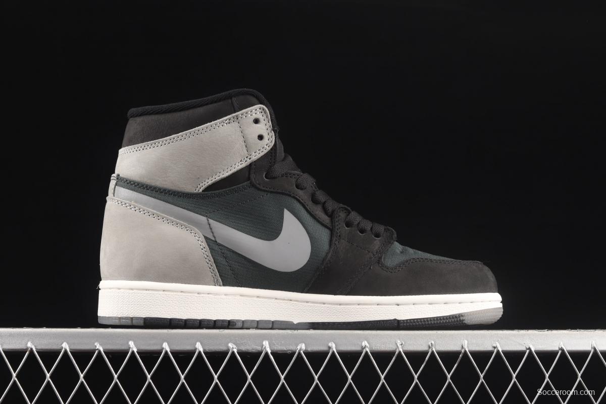 Air Jordan 1 Retro Premium Black and Grey 3M reflective High Top Basketball shoes DB2889-001