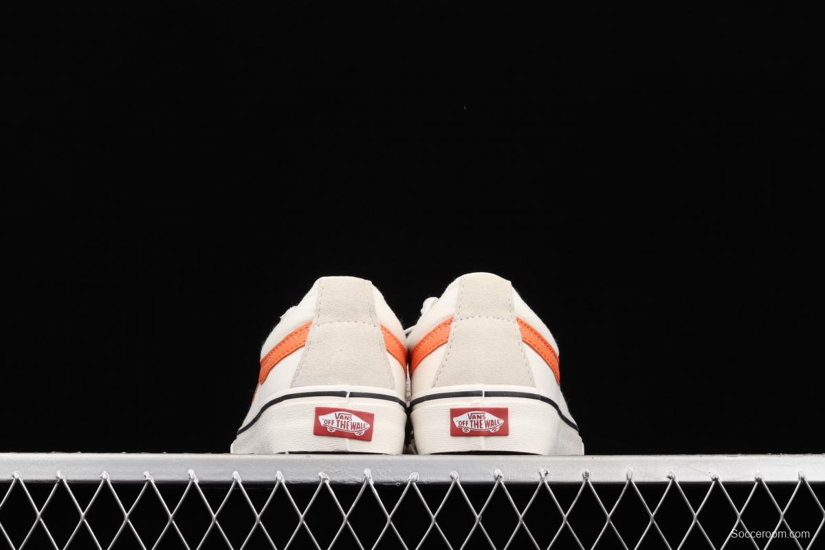 Vans Sk8-Low Reissue S classic white rice and white orange low-top leisure canvas vulcanized board shoes VN0A4UW14WU