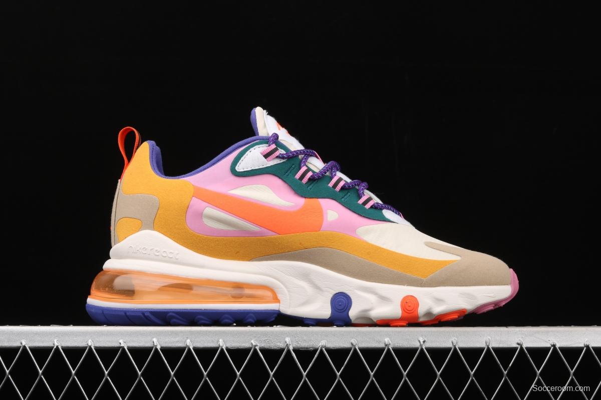 NIKE Air Max 270React new high-frequency mesh function half-palm air cushion running shoes CU3014-181,