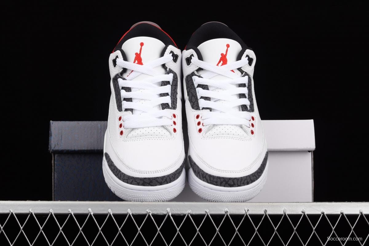 Air Jordan 3 SE DNM Fire Red AJ3 Joe 3 Flame Red Cowboy head layer genuine Standard CZ6431-100