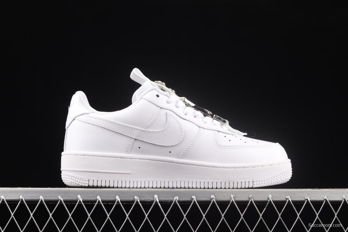 NIKE Air Force 1x07 Low metal silver hook low-top casual board shoes 315122-111,