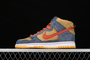 NIKE SB DUNK High Trd SB buckle rebound fashion casual board shoes 313171-781,