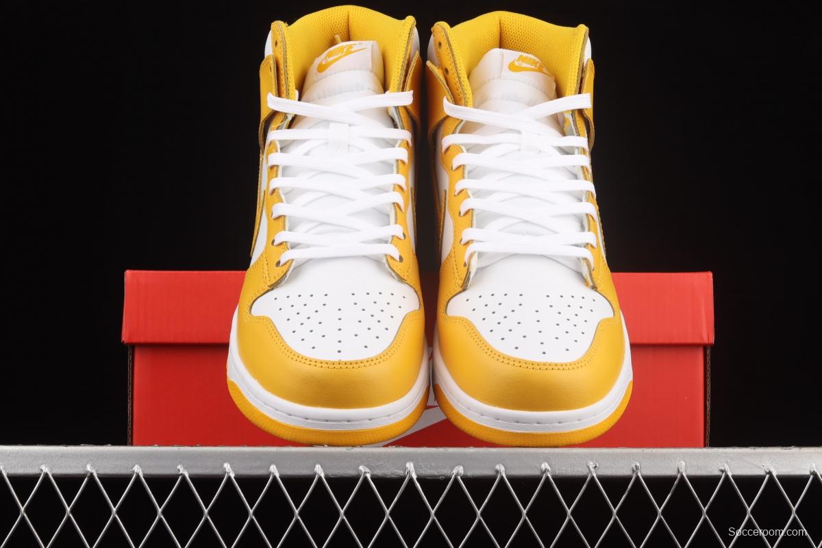 NIKE SB DUNK High white and yellow color SB rebound high upper shoes DD1869-106