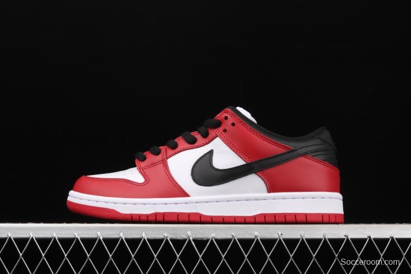 NIKE SB DUNK Low Pro Chicago Chicago Slam Dunk Series retro front floor low side leisure sports skateboard shoes BQ6817-600