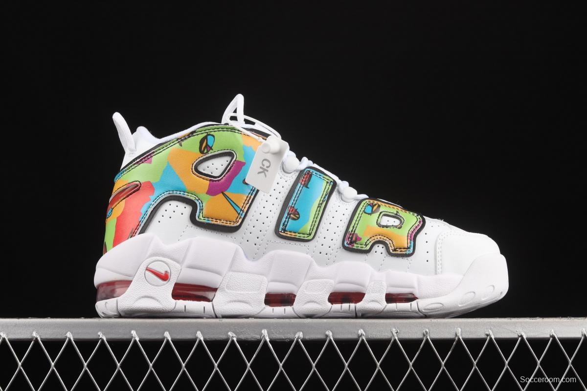 NIKE Air More Uptempo 96 QS Pippen Primary Series Classic High Street Leisure Sports Culture Basketball shoes DM8150-100