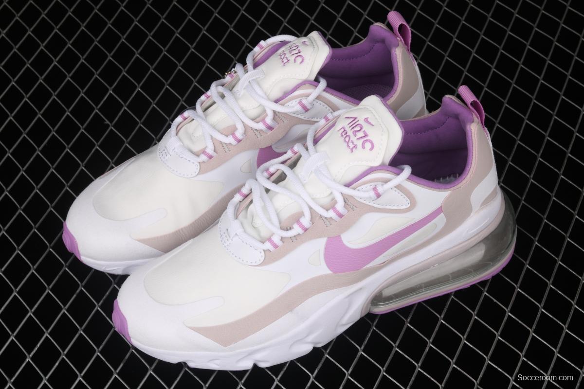 NIKE Air Max 270React new high-frequency mesh hollowing out function half-palm air cushion running shoes CZ1609-100