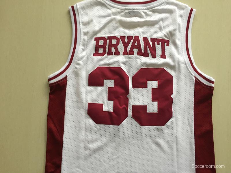 Kobe Bryant 33 Lower Merion High School White Basketball Jersey