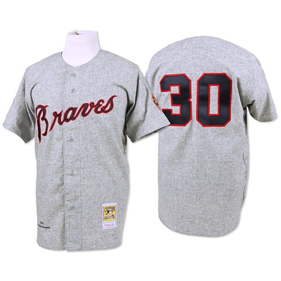 Men's 1969 Orlando Cepeda Gray Throwback Jersey