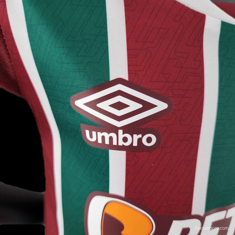 22/23 Kids Kit Fluminense Home Size16-28 Soccer Jersey