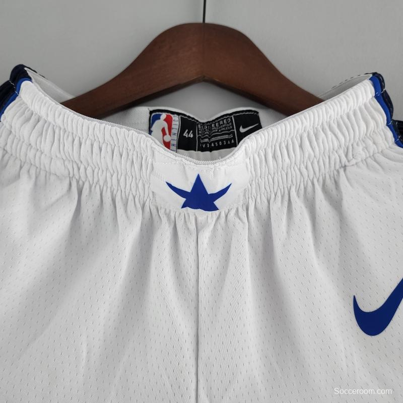 Dallas Mavericks NBA Shorts White