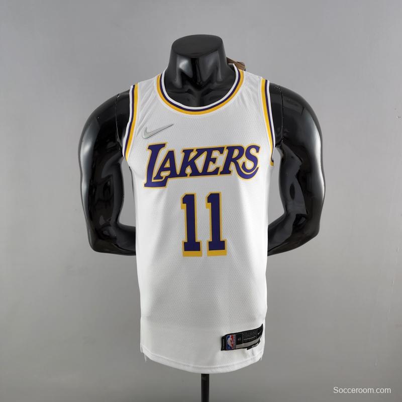 75th Anniversary IRVING #11 Los Angeles Lakers White NBA Jersey