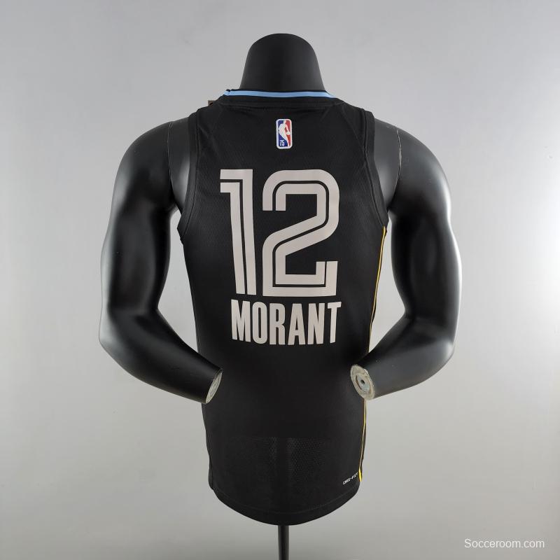 MORANT#12 Memphis Grizzlies Honor Edition Black NBA Jersey