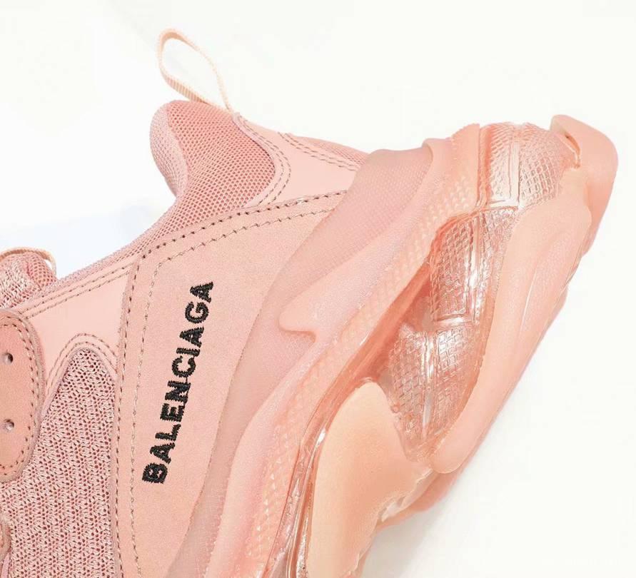 Men/Women Balenciaga Triple S Clear Sole Pink Sneaker Item 6380380