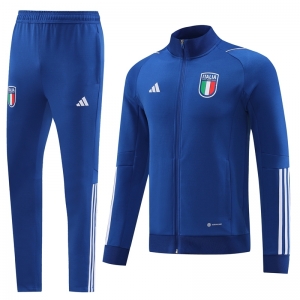 2022 Italy Navy Full Zipper Tracksuit