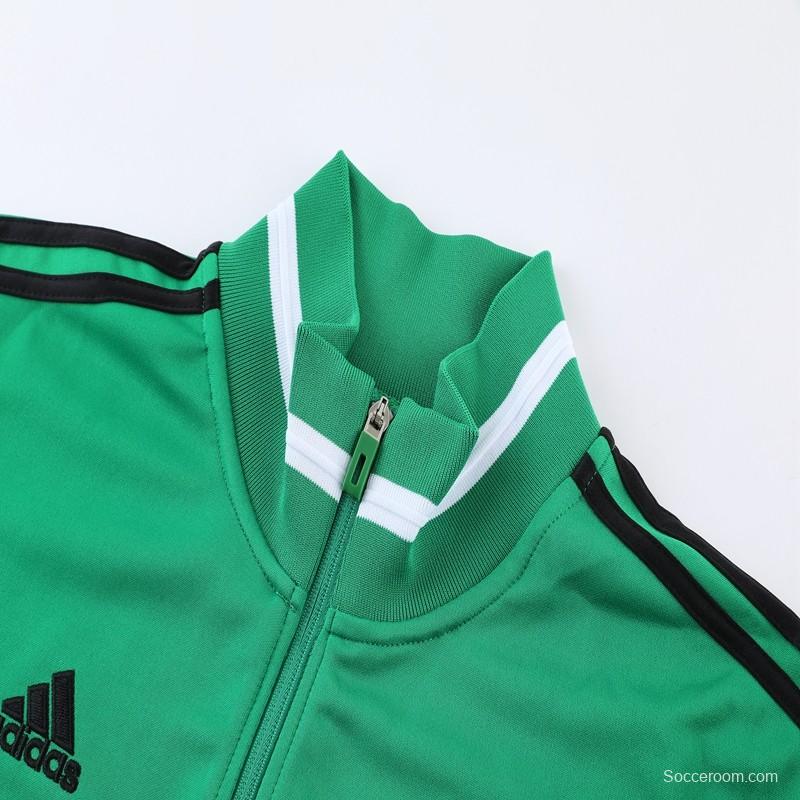 2023 Adidas Green Black Full Zipper Jacket +Pants