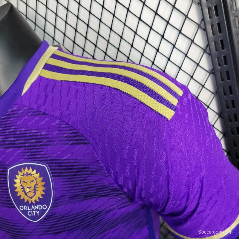 Player Version 23-24 Orlando City Home Soccer Jersey