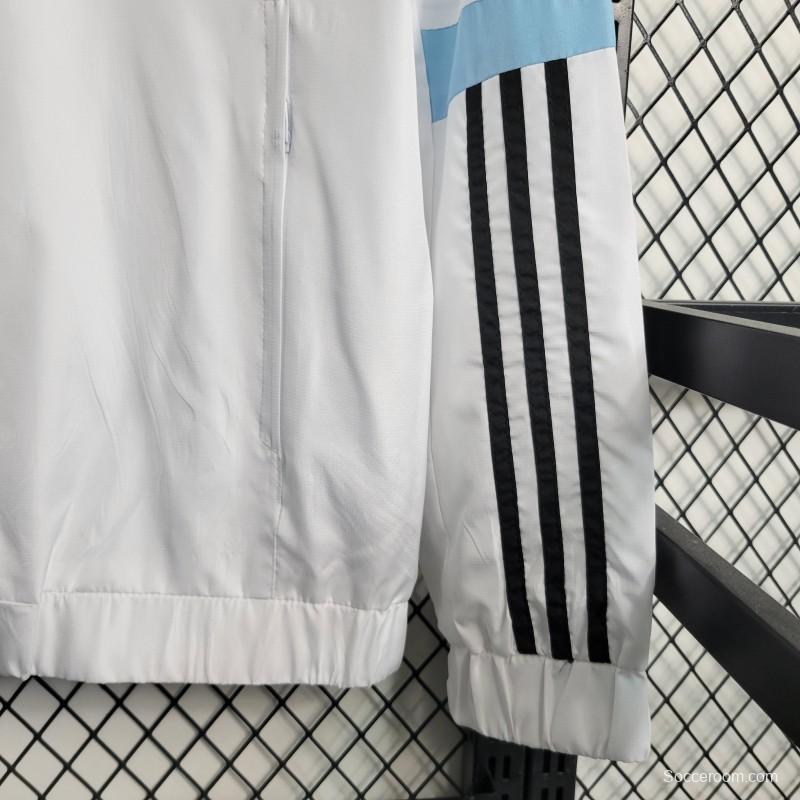 23-24 Real Madrid White Windbreaker