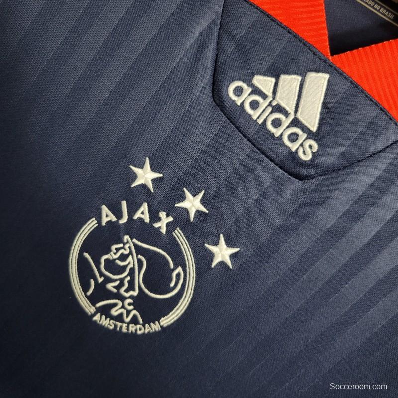 23-24 Ajax Icon Blue Jersey Embroidery Logo