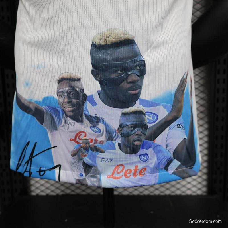 Player Version SSC Napoli Face Game Victor Osimhen Champion Jersey