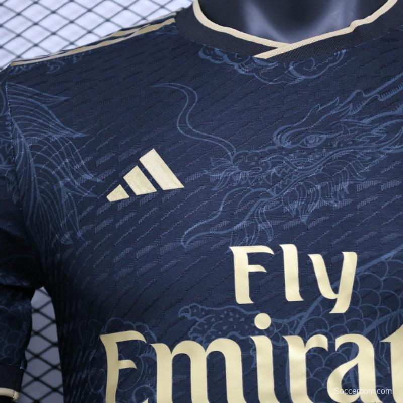 Player Version 23/24 Real Madrid Black Dragon Jersey