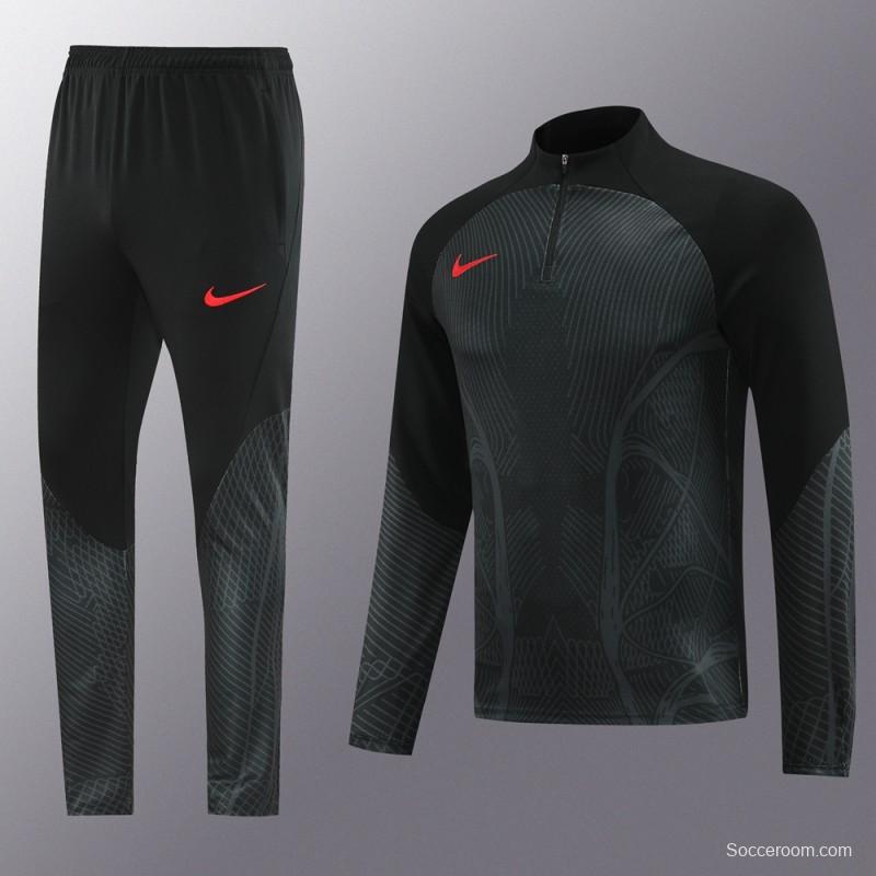 2024 Nike Black Half Zipper Jacket+Pants