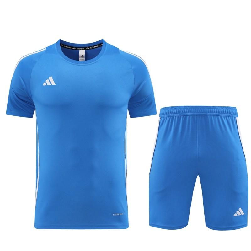 2024 Adidas Blue Short Sleeve Jersey+Shorts