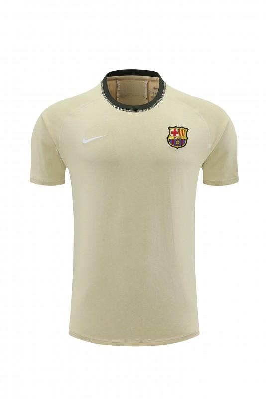 23/24 Barcelona Beige Cotton Short Sleeve Jersey+Shorts