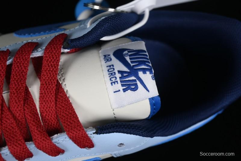 Nike Air Force 1 '07 Low Custom Casual Sneakers "Joker Red" with Full-Length Hexagonal Air Cushion - XL2402-333