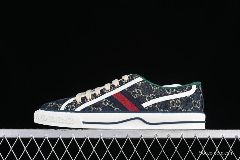 Gucci Tennis 1977 Print Sneaker Retro Casual Canvas Shoes - 02JPO9064