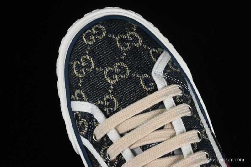 Gucci Tennis 1977 Print Sneaker Retro Casual Canvas Shoes - 02JPO9064