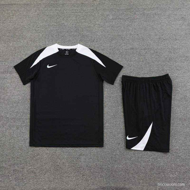 24/25 Nike Black/White Short Sleeve Jersey+Shorts