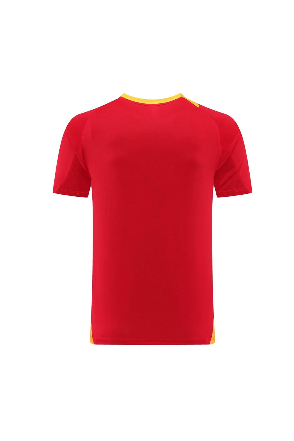 2024 Adidas Red/Yellow Short Sleeve Jersey+Shorts