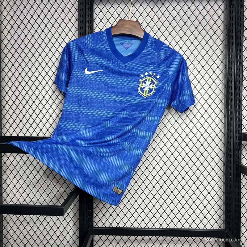 Retro 2014 Brazil Away Blue Jersey