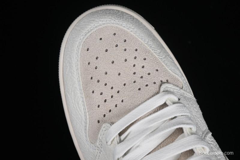 Nike CP3 x Air Jordan 1 Low AJ1 Floral Embossed White Casual Sneakers - FZ0455-200