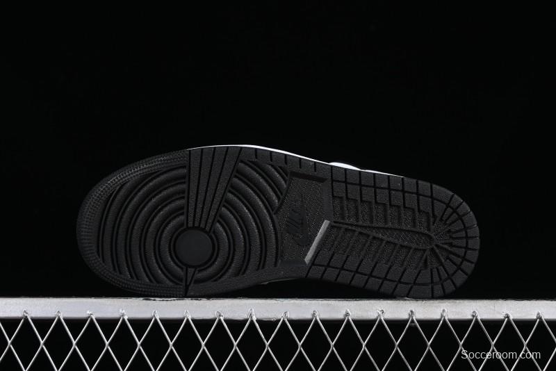 Nike Air Jordan 1 Mid AJ1 White Black Mid-Top Casual Sneakers - DQ8426-132