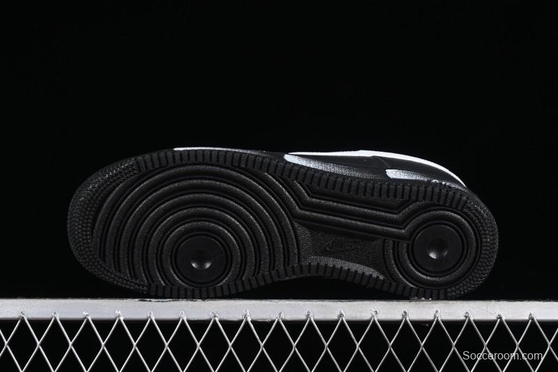 Nike Air Force 1 '07 Low Classic Black White Swoosh Casual Sneakers - FZ0627-010