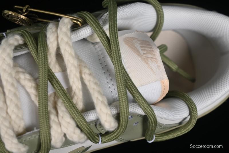 Nike Dunk Low SB Casual Sneakers with Deconstructed Laces and Dragon Well Tea-Inspired Design - DV0831-003