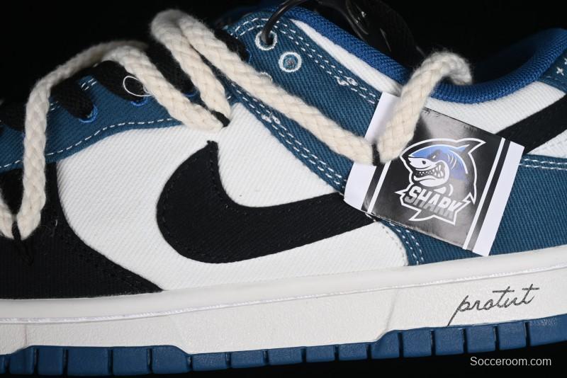 Nike Dunk Low High Street Style Ocean Protection Deconstructed SB Lace-Up Casual Skate Shoes - DV0834-101