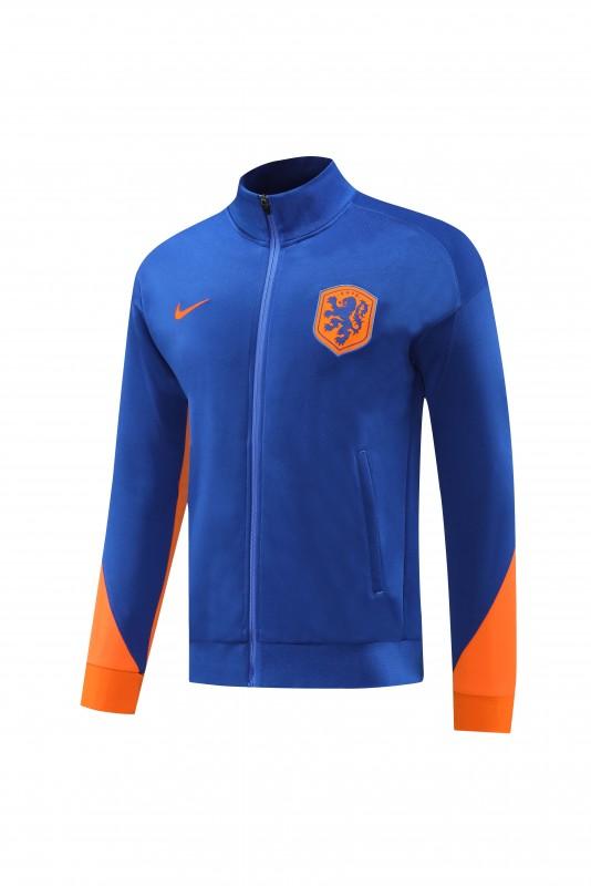 2024 Netherlands Blue Full Zipper Jacket +Long Pants