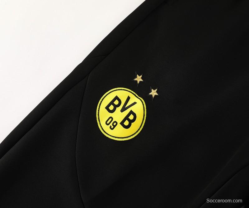 24/25 Borussia Dortmund Black/Yellow Full Zipper Jacket +Long Pants