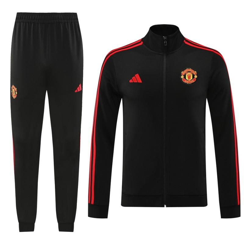 24/25 Manchester United Black Full Zipper Jacket +Long Pants